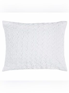 RIZZY HOME Carly White King Size Pillow Sham Cover Case 20x36 NEW NIP
